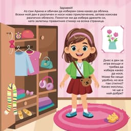 Облечи Арина - книжка със стикери