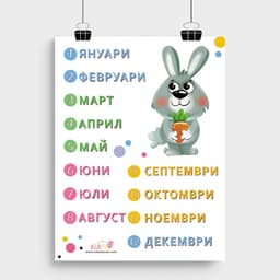 Постер Месеците от годината 30×40 см